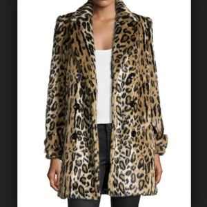 Alice + Olivia Montana Faux Fur Leopard Coat